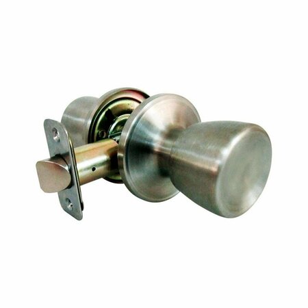BOOK PUBLISHING CO Tulip Satin Stainless Steel Metal Passage Door Knob - 3 Grade Right Handed GR1676393